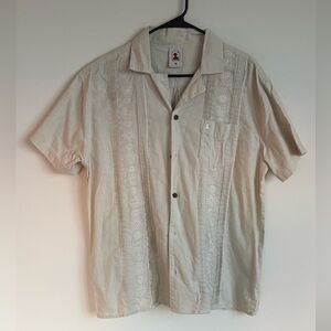 Dandy Del Mar Brisa linen shirt – vintage ivory. Size Medium